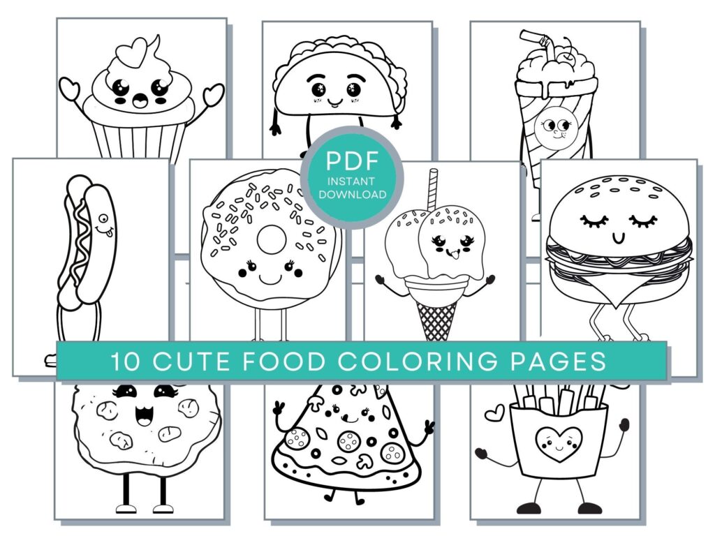 Cute Food Coloring Pages: A Journey of Art, Fun, and Education